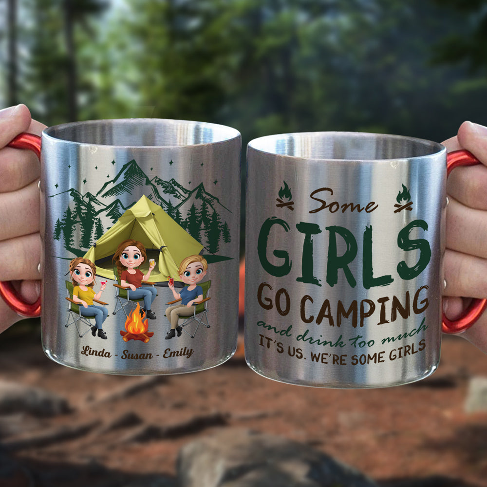 Some Girls Go Camping - Personalized Custom Carabiner Mug