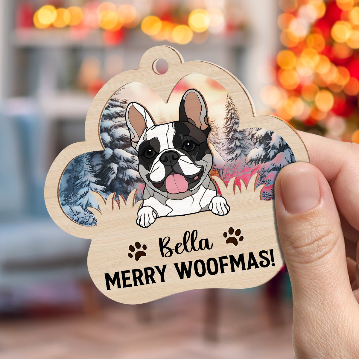 Holiday Cheer - Personalized Custom Suncatcher Ornament