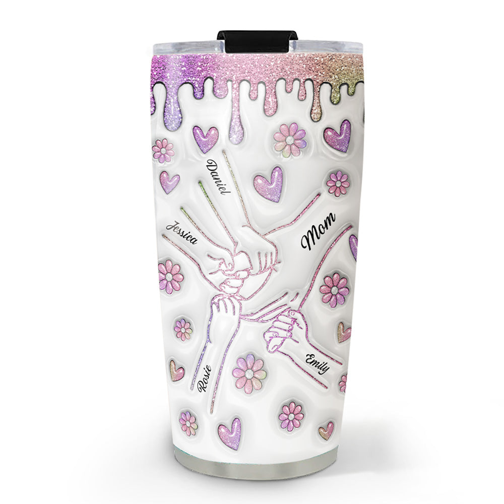 Hold Our Hands And Our Hearts - Personalized Custom 3D Inflated Effect Tumbler