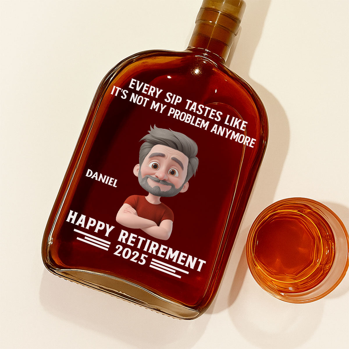 Happy Retirement  - Personalized Custom Spirits Decanter
