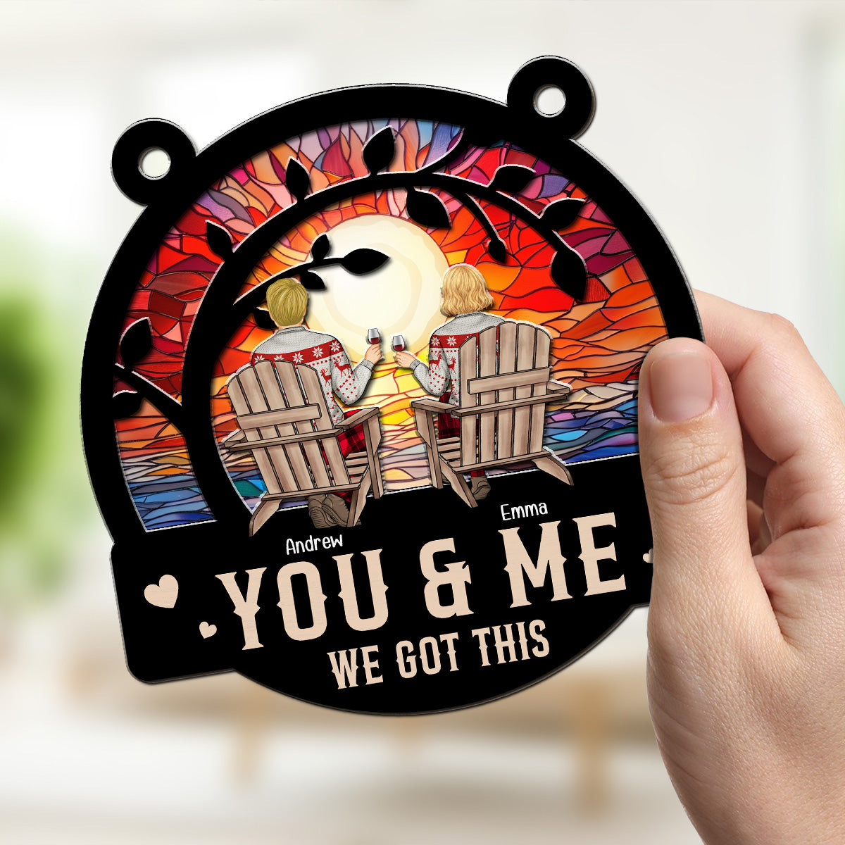You & Me We Got This Merry Christmas - Personalized Custom Suncatcher