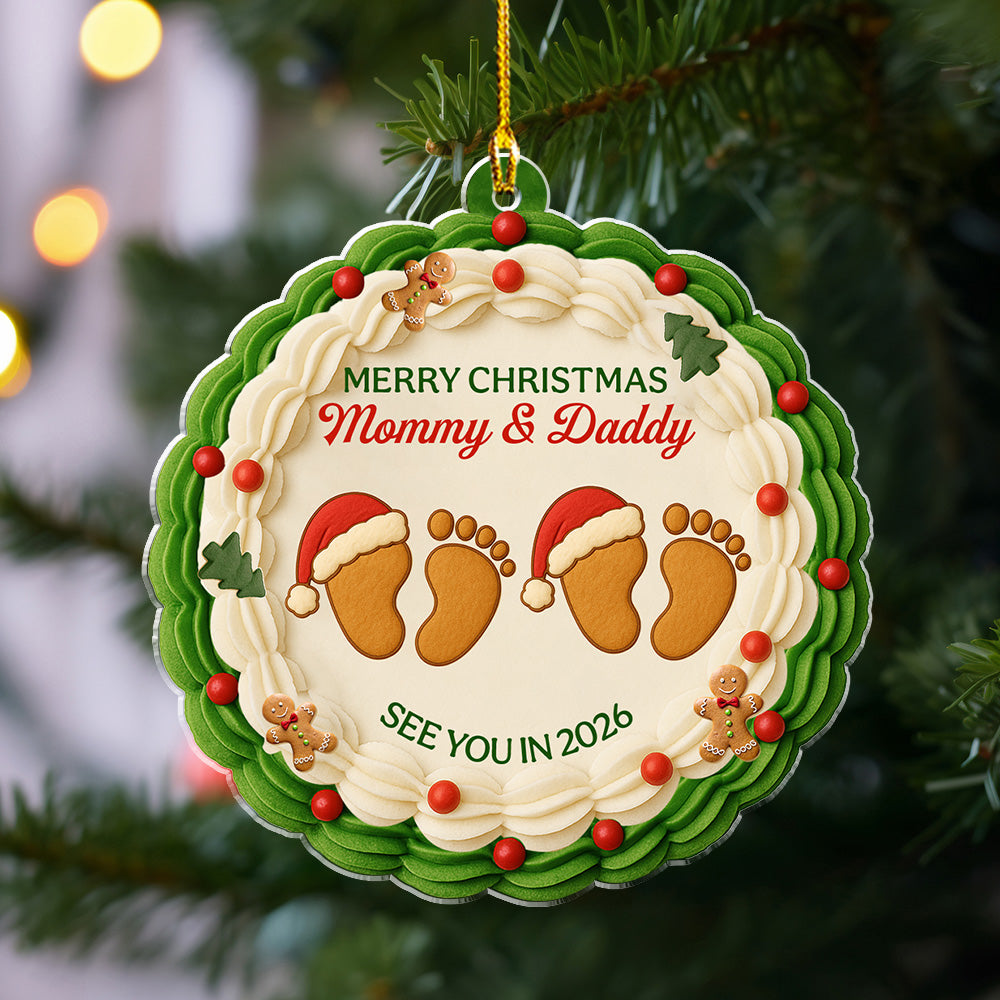 Baby Expecting See You - Personalized Custom Acrylic Ornament