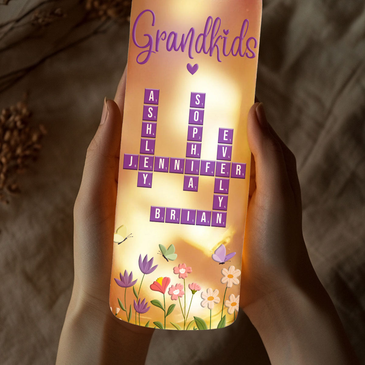 Grandkids Love - Personalized Custom Bottle Lamp