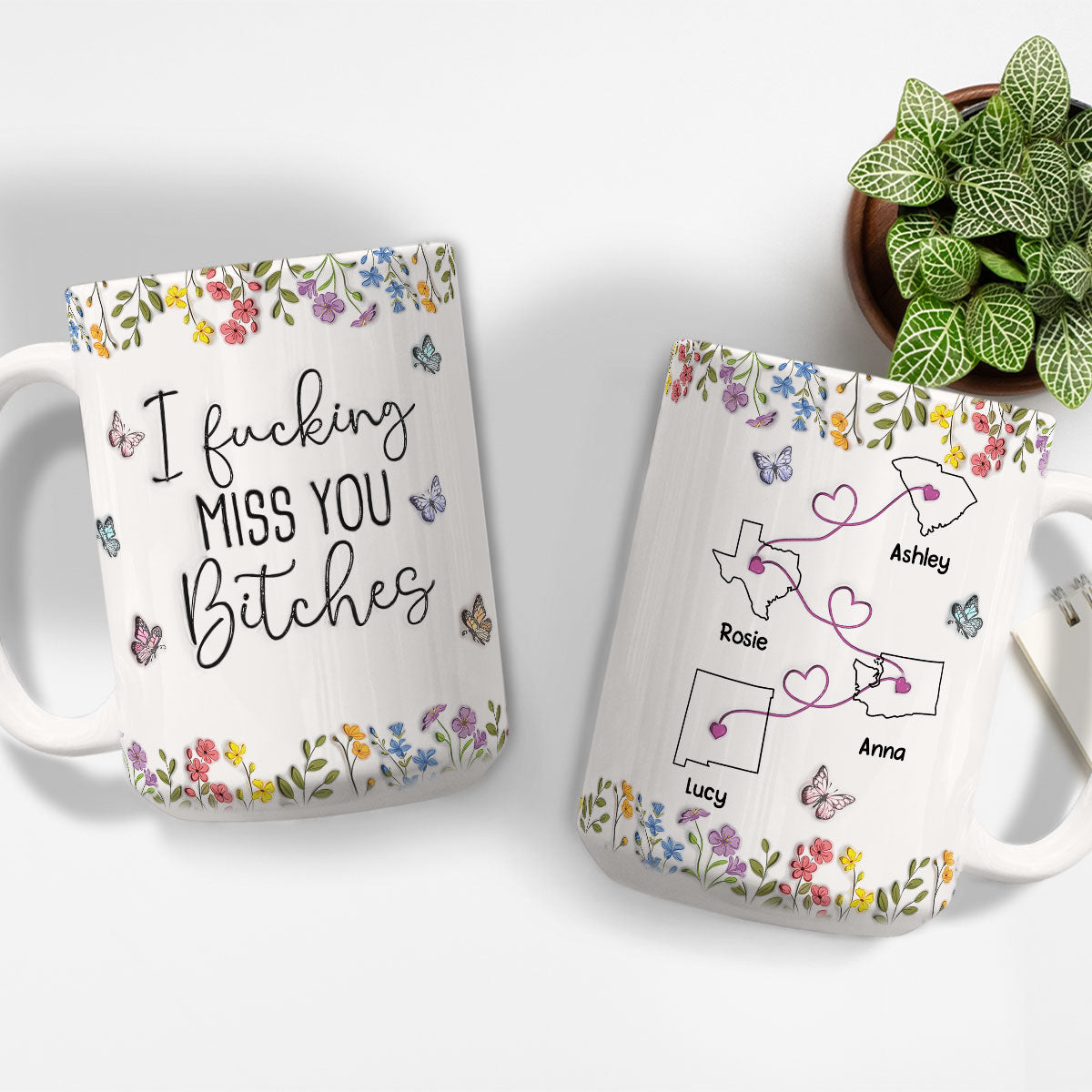 I Miss You My Bestie - Personalized Custom 3D Inflated Effect Mug