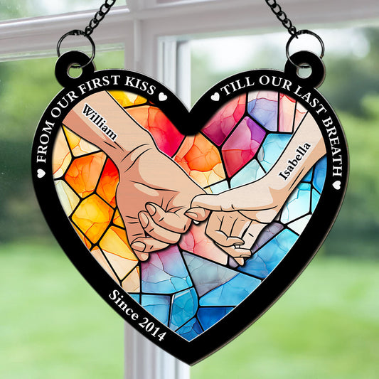From Our First Kiss - Personalized Custom Suncatcher
