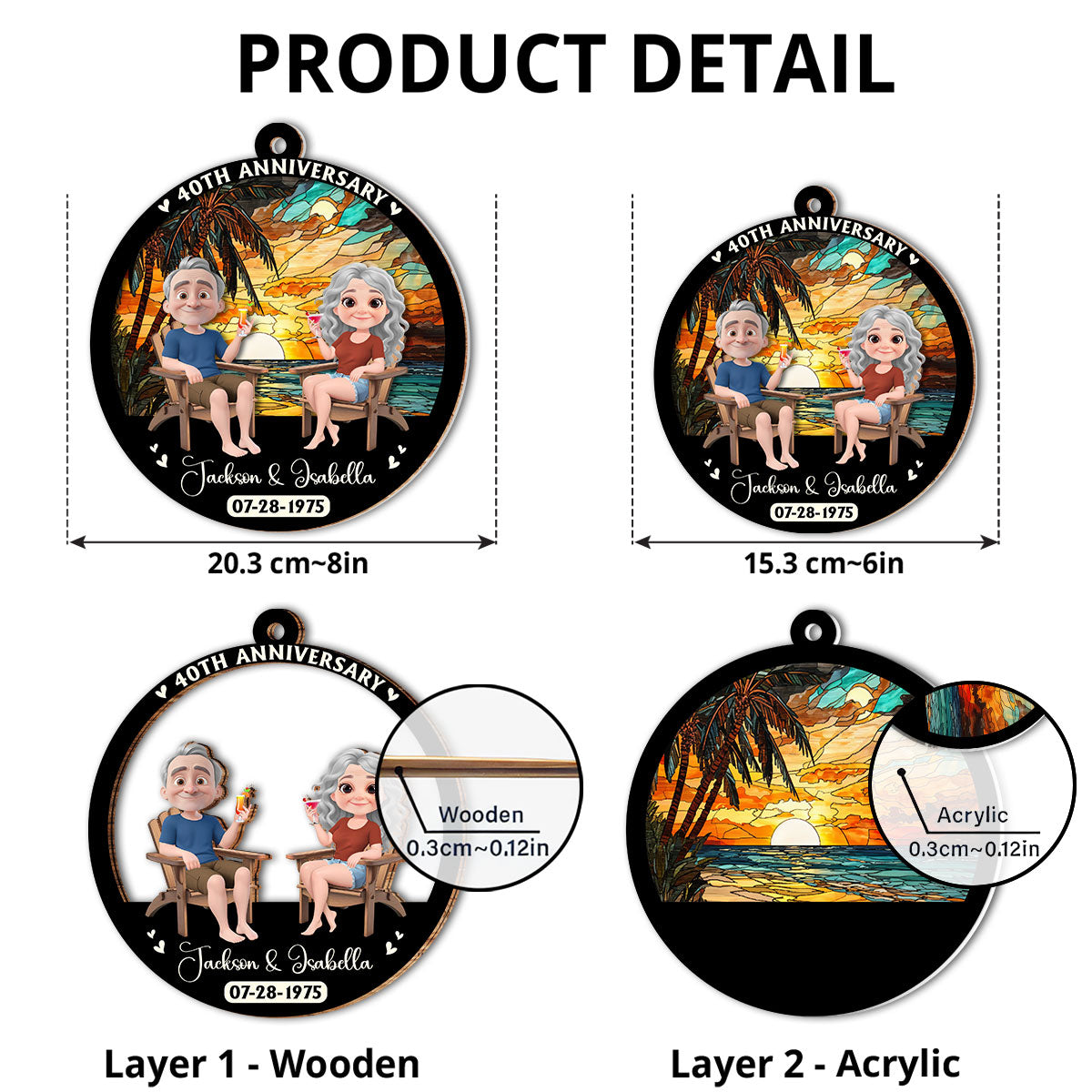 Love Last Forever - Personalized Custom Suncatcher