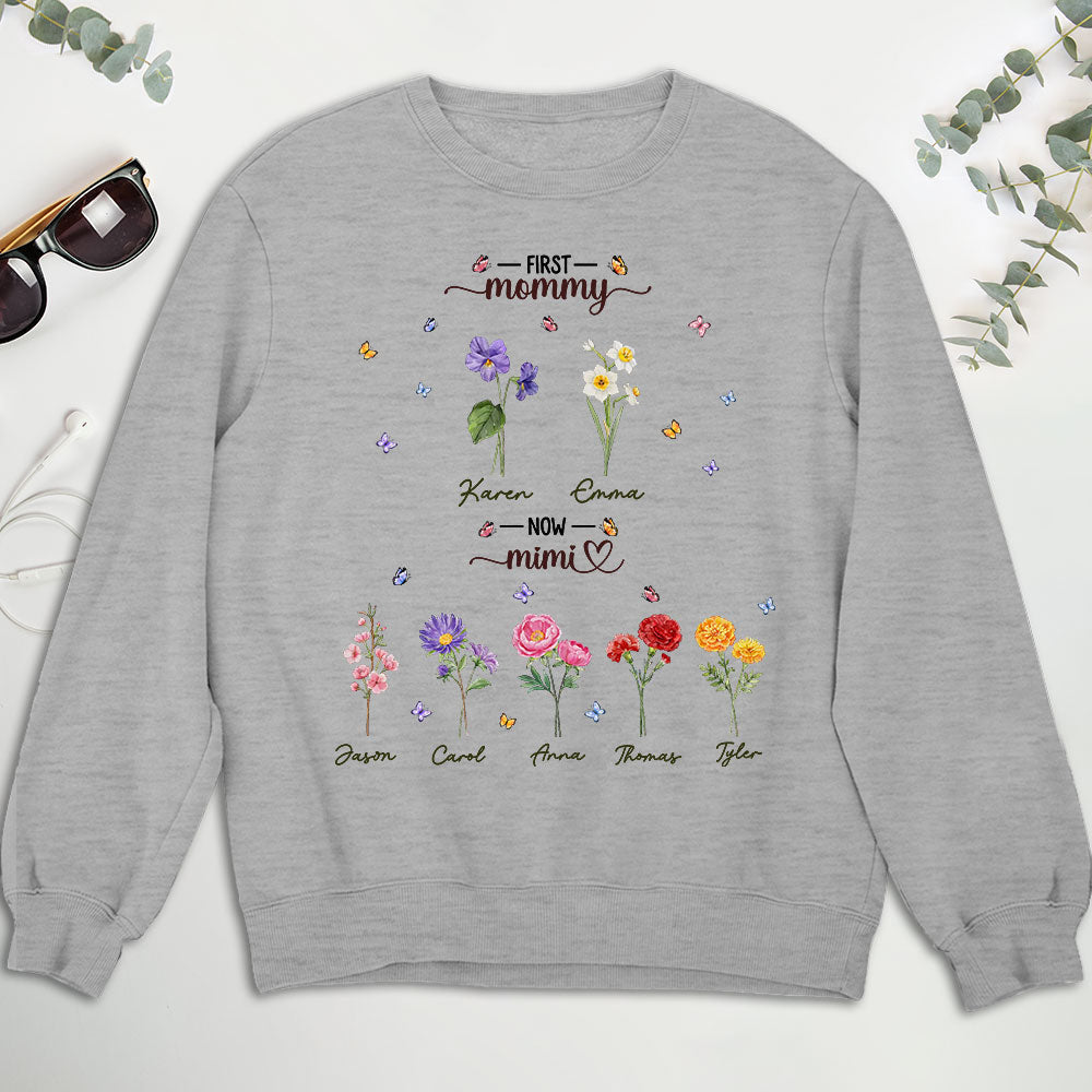 First Mom Now Grandma - Personalized Custom Shirt