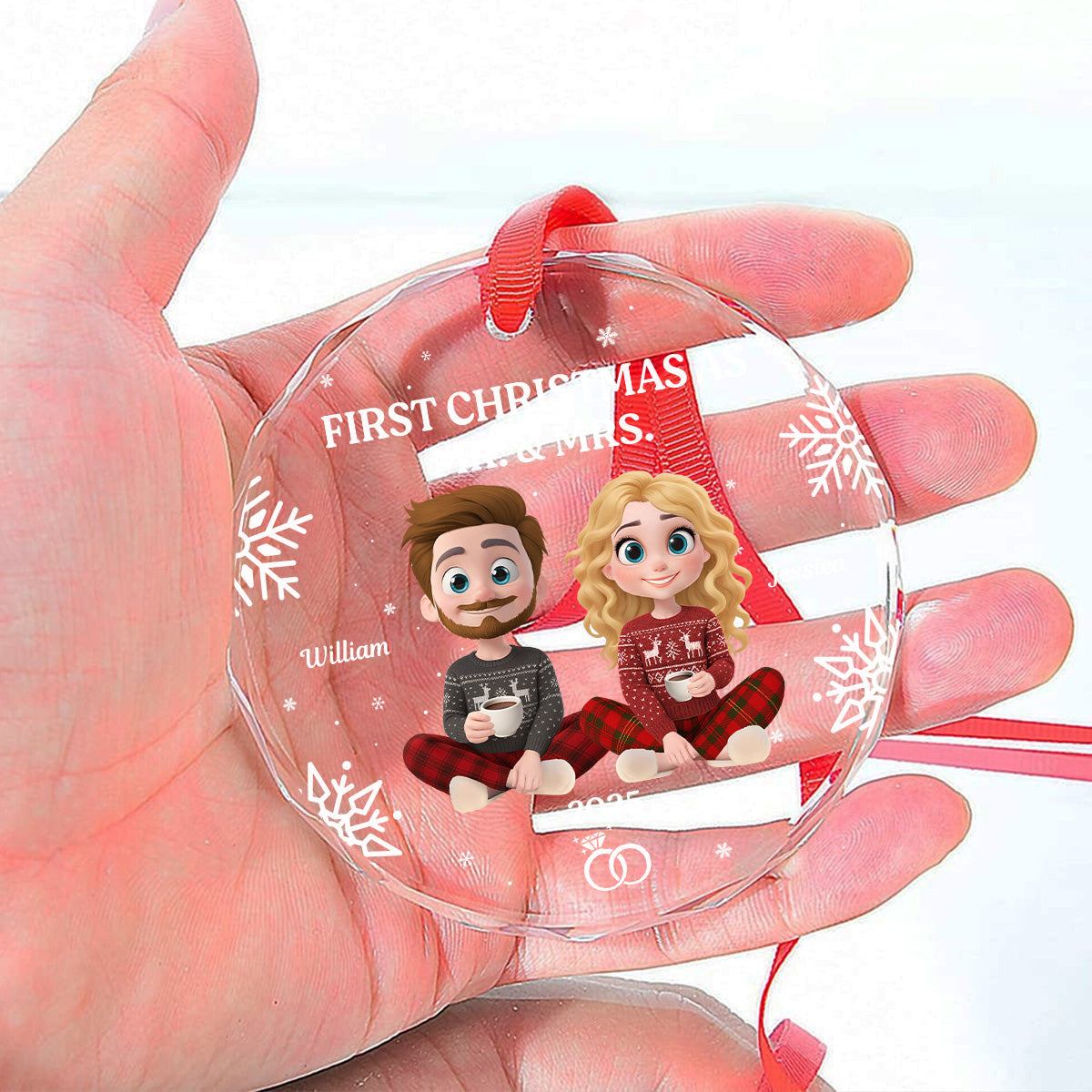 The Year Our Story Began - Personalized Custom Glass Ornament