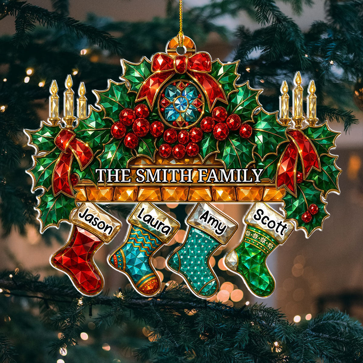 Dream Fire In Christmas - Personalized Custom Acrylic Ornament