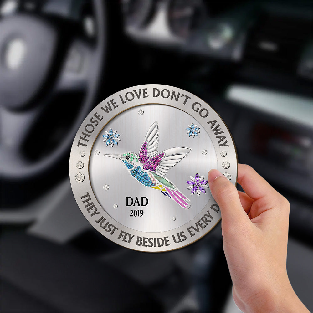 Cardinal Hummingbird Those We Love Beside Us Every Day - Personalized Custom Car Visor Clip