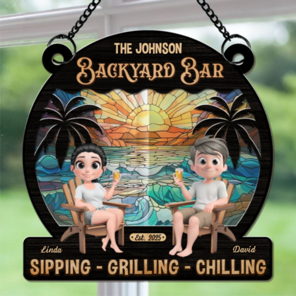 We At Pool And Patio - Personalized Custom Suncatcher