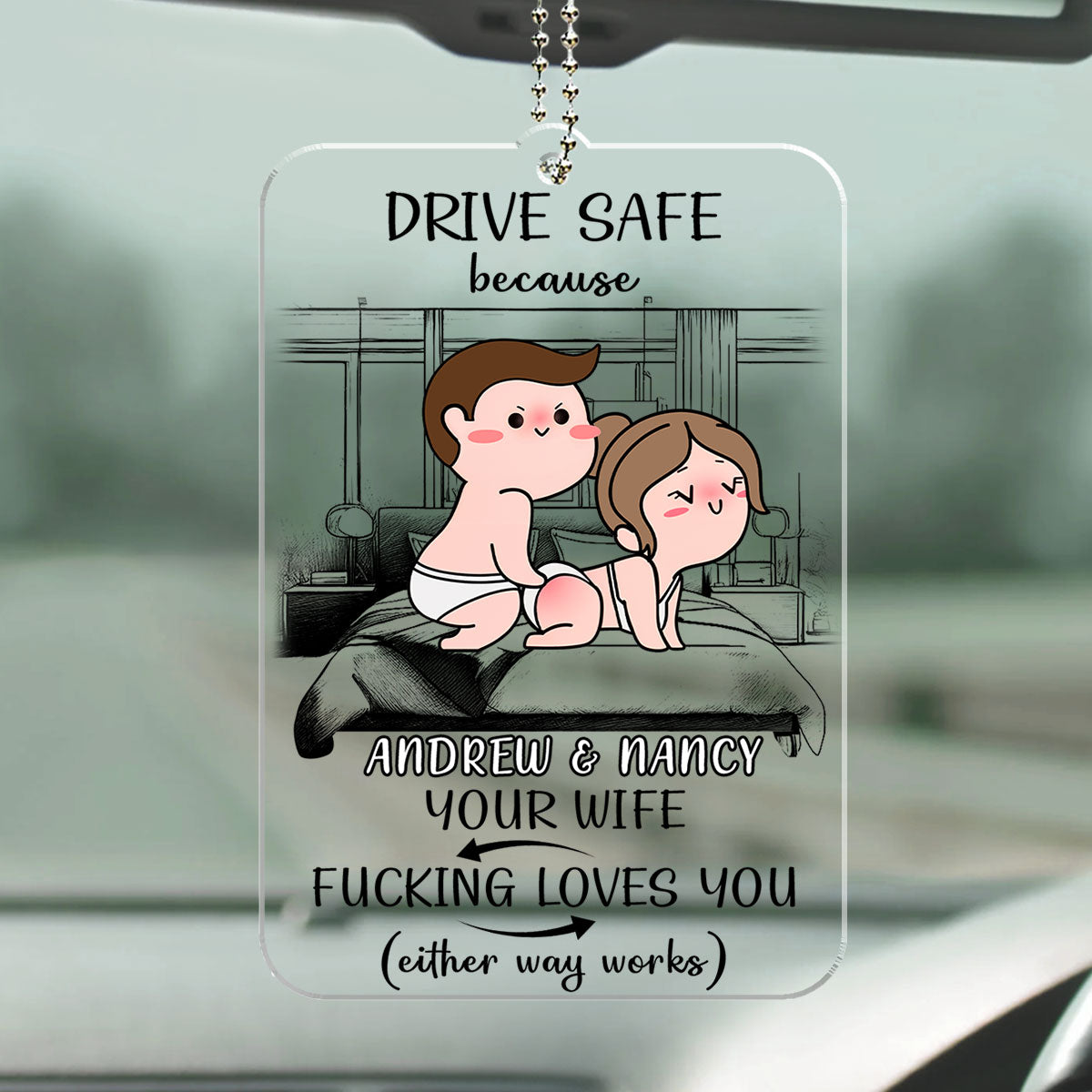 Take Care On The Road You Mean The World To Me - Personalized Custom Car Ornament