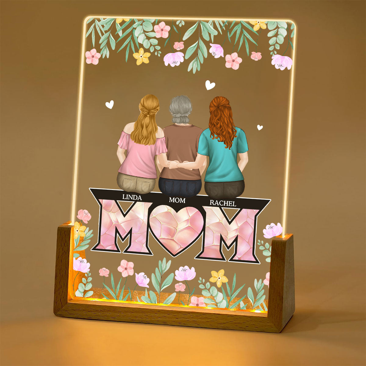 To The Best Mom - Personalized Custom Plaque With Walnut Base