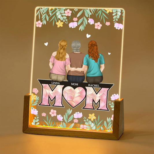 To The Best Mom - Personalized Custom Plaque With Walnut Base