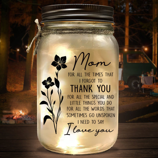 You Make Life So Special Mom - Personalized Custom Mason Jar Light
