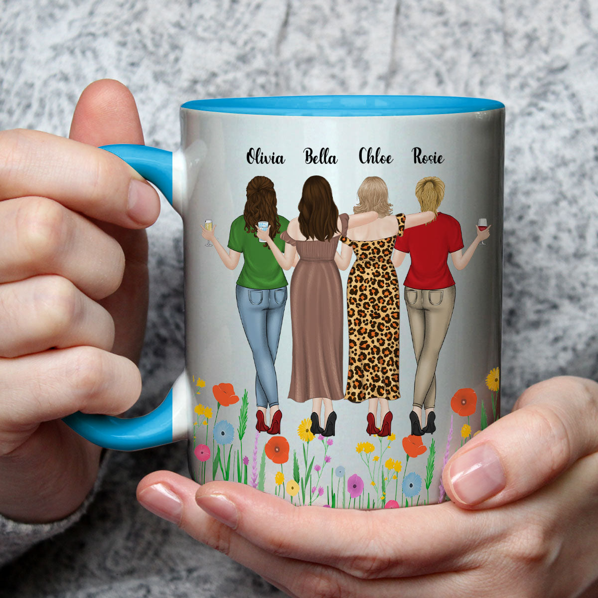 Good Times Better With Friends - Personalized Custom Accent Mug