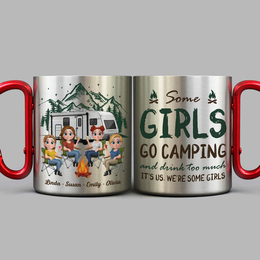 Some Girls Go Camping - Personalized Custom Carabiner Mug