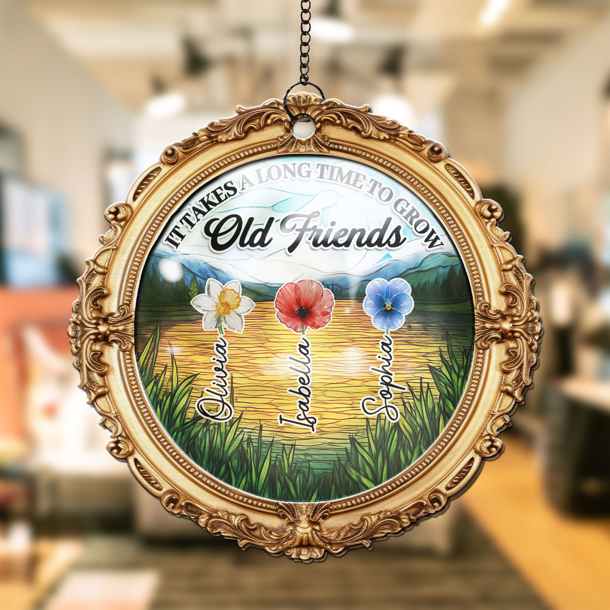 Grow Old Friend - Personalized Custom Suncatcher