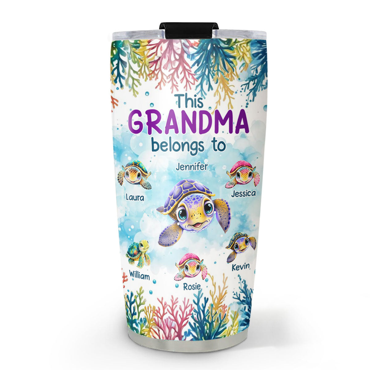 This Grandma Belongs To Turtle Summer - Personalized Custom Tumbler