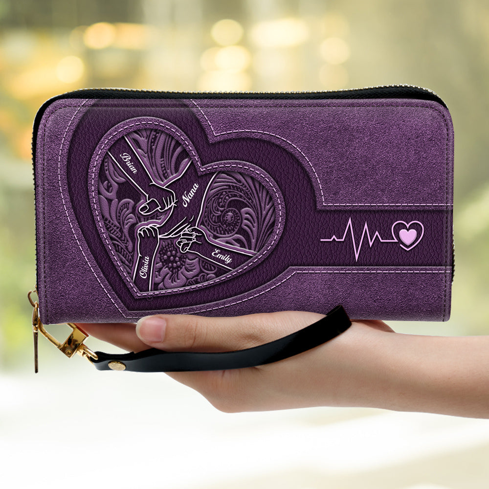 Hold My Hand - Personalized Custom Leather Wallet