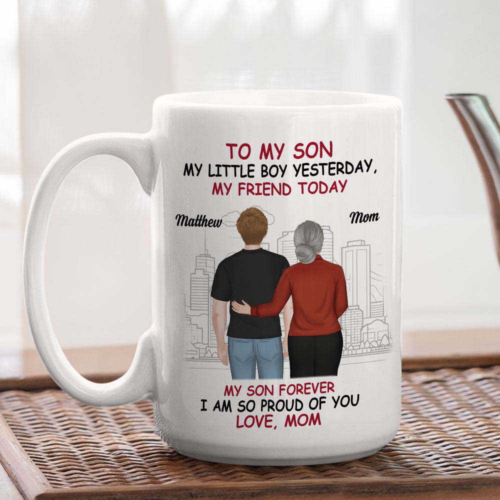 Always My Son Forever Proud - Personalized Custom Coffee Mug