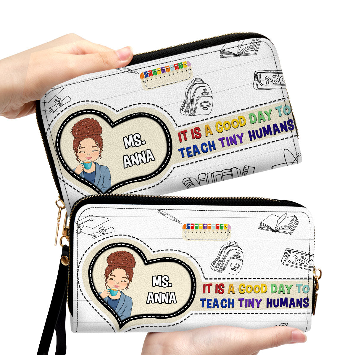 Teaching Tiny Humans Is Rewarding - Personalized Custom Leather Wallet