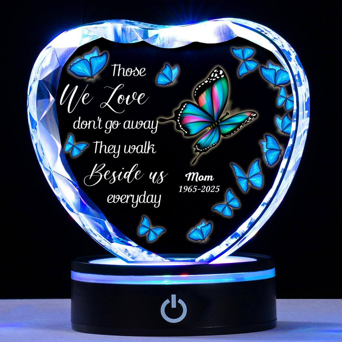 Beside Us Everyday - Personalized Custom Crystal Led Light