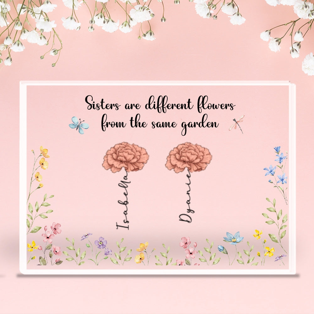 Sisters Make The World Beautiful  - Personalized Custom Acrylic Plaque