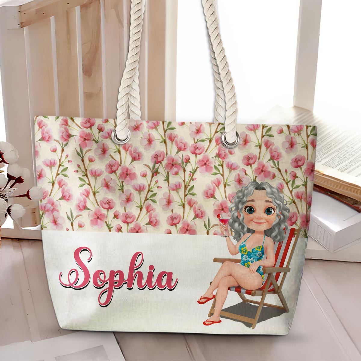 Sassy Summer Vibes - Personalized Custom Beach Bag