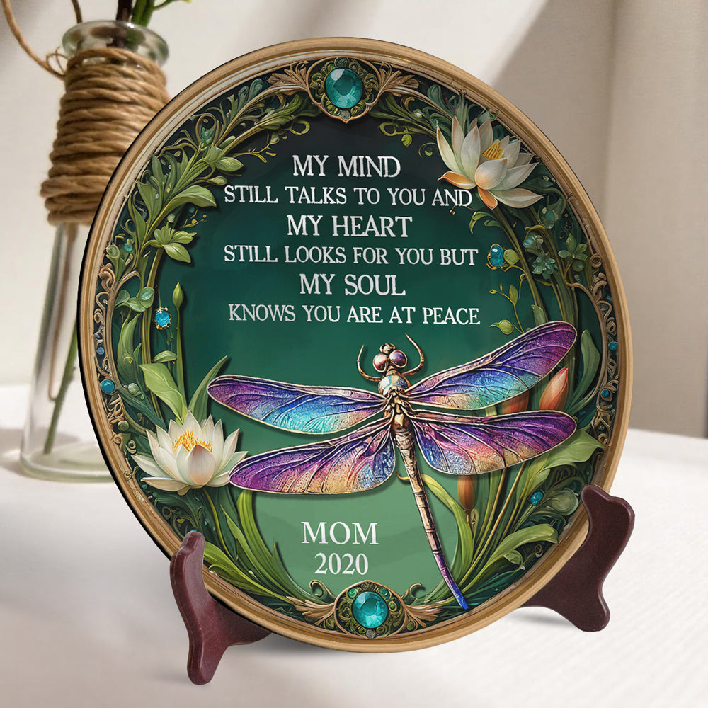 My Mind My Heart My Soul Dragonfly - Personalized Custom Plate