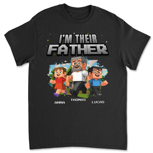 Dad Power Pixel - Personalized Custom Shirt