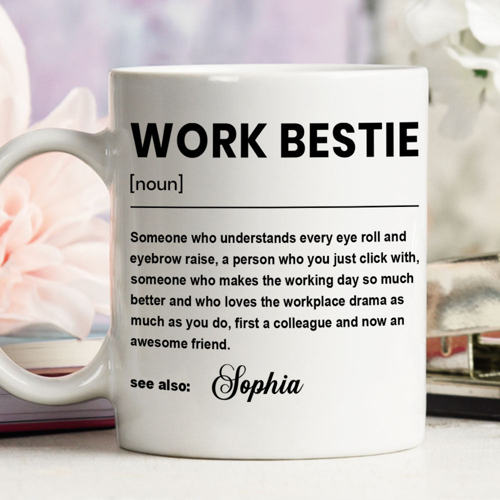 Work Bestie - Personalized Custom Coffee Mug