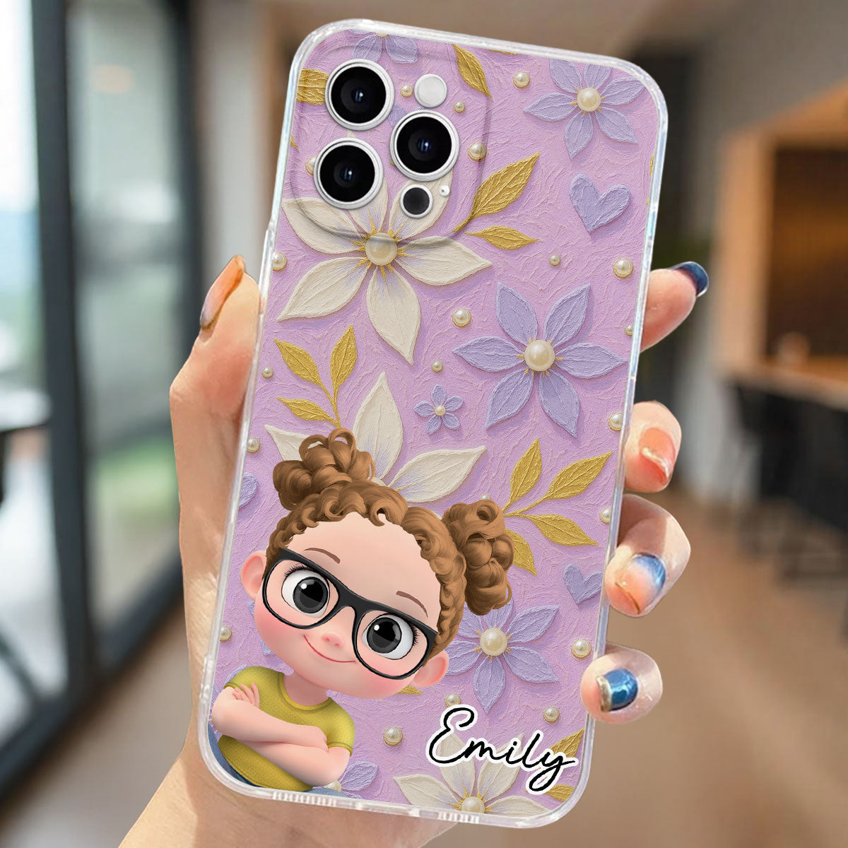 Purple Grandma - Personalized Custom 3D Effect Phone Case