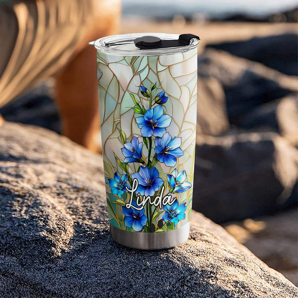Floral Stained - Personalized Custom Tumbler