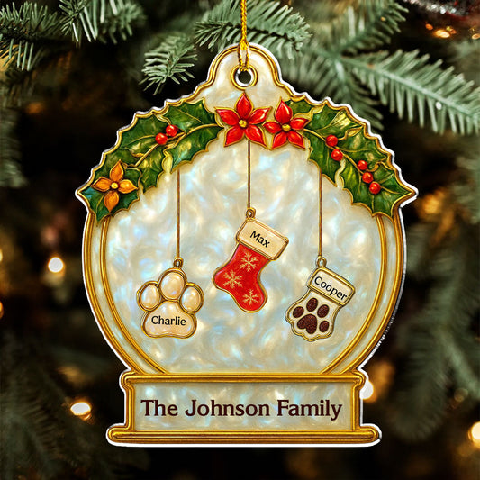 Family Stockings - Personalized Custom Acrylic Ornament