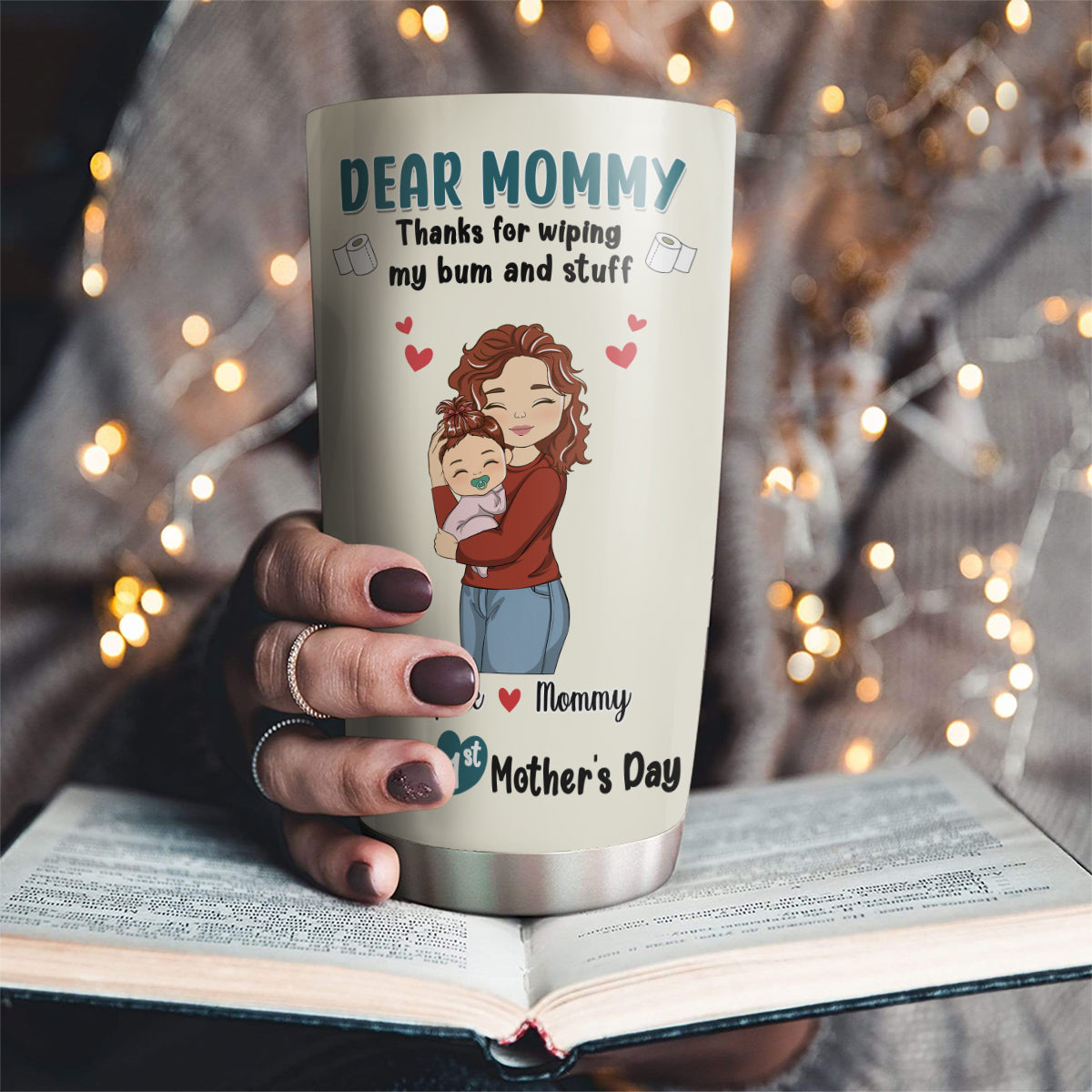 Thank You For 1st Mothers Day - Personalized Custom Tumbler