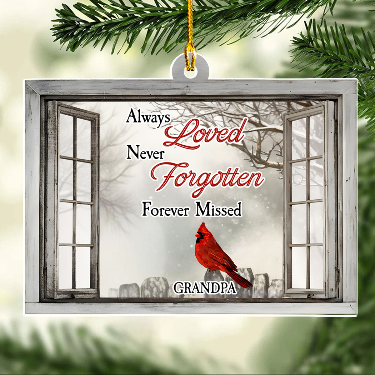 Beautiful Cardinal - Personalized Custom Acrylic Ornament