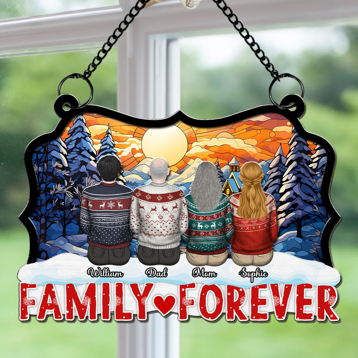Together For A Lifetime - Personalized Custom Suncatcher