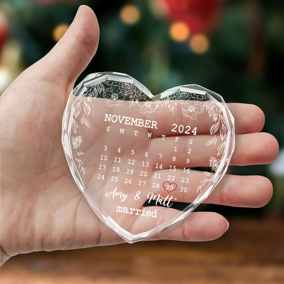 The Day We Met - Personalized Custom Glass Ornament