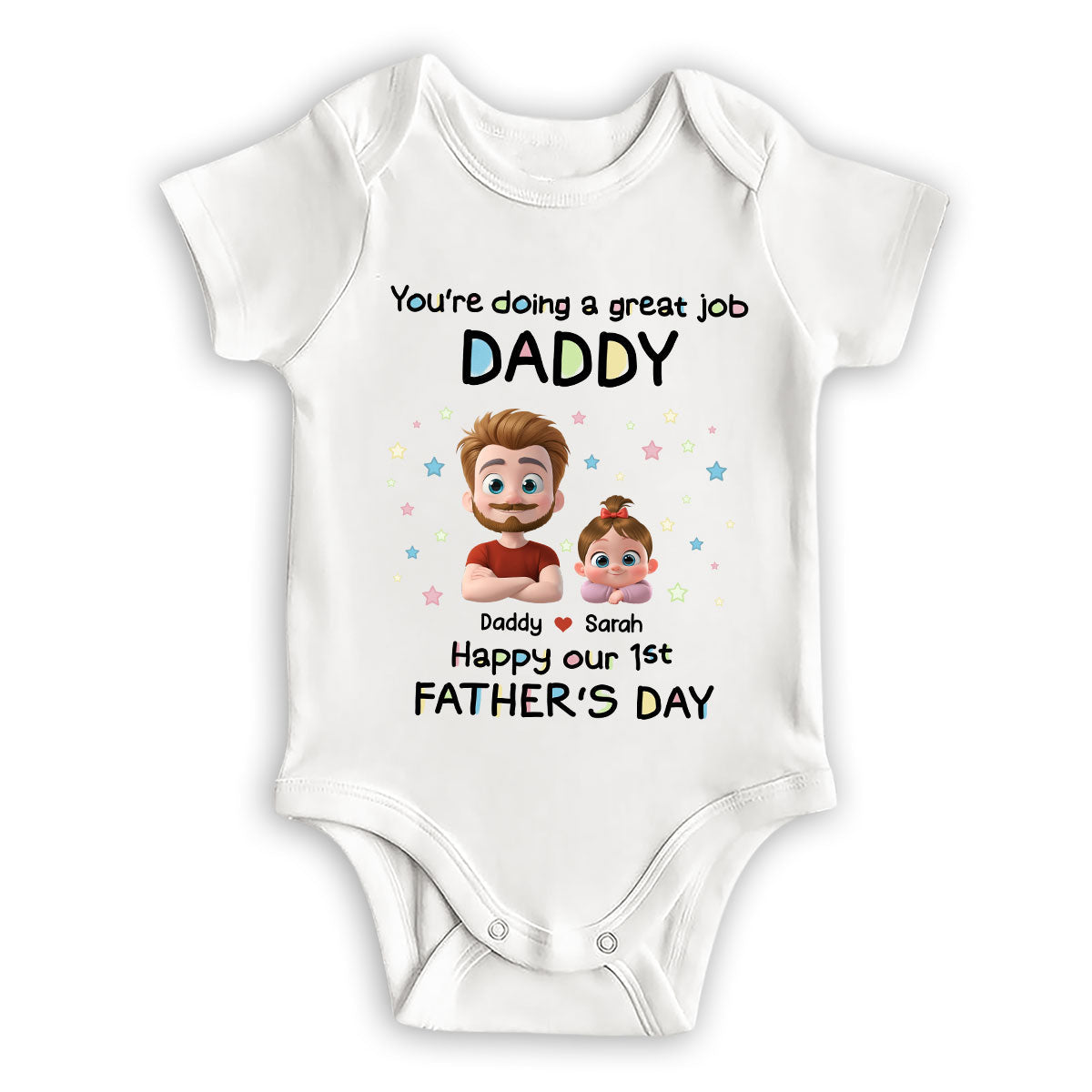 Daddy And Baby - Personalized Custom Baby Onesie