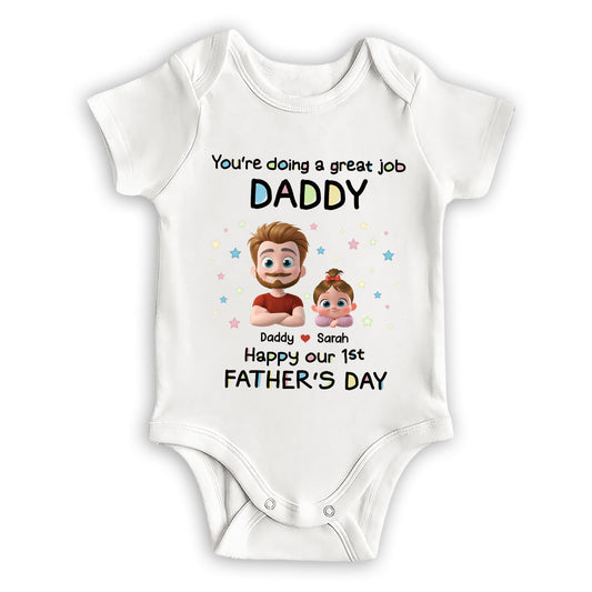 Daddy And Baby - Personalized Custom Baby Onesie