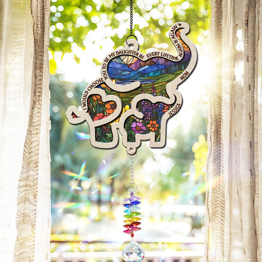 Always Choose You - Personalized Custom Suncatcher With Crystal Rainbow Charm