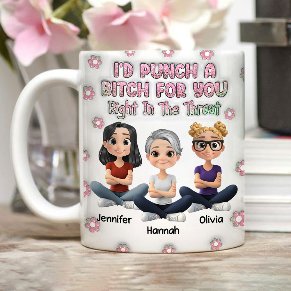 Sisters By Heart - Personalized Custom 3D Inflated Effect Mug