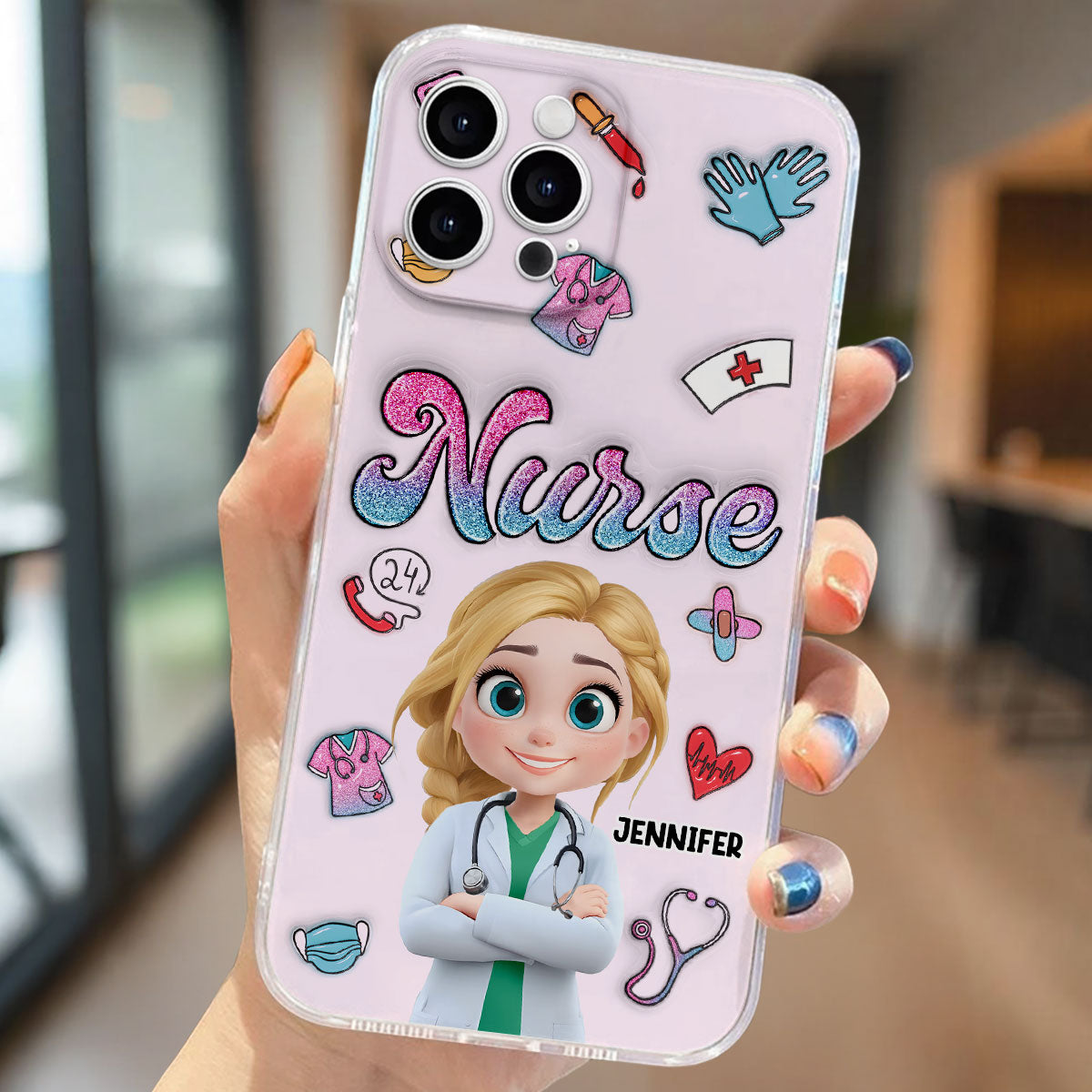 Proud To Nurse Life - Personalized Custom 3D Inflated Effect Phone Case
