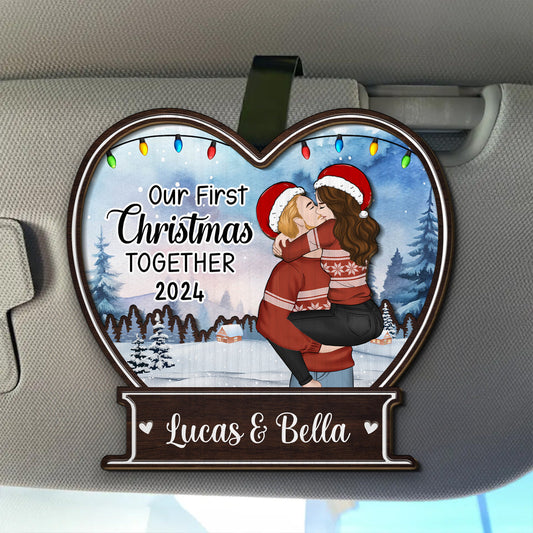 Forever Christmas Together - Personalized Custom Car Visor Clip