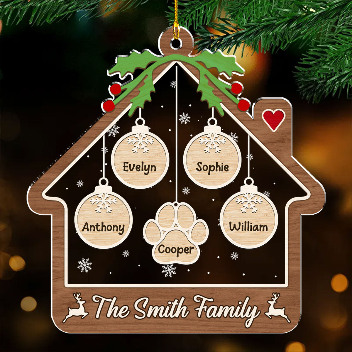 Loving Home - Personalized Custom Acrylic Ornament