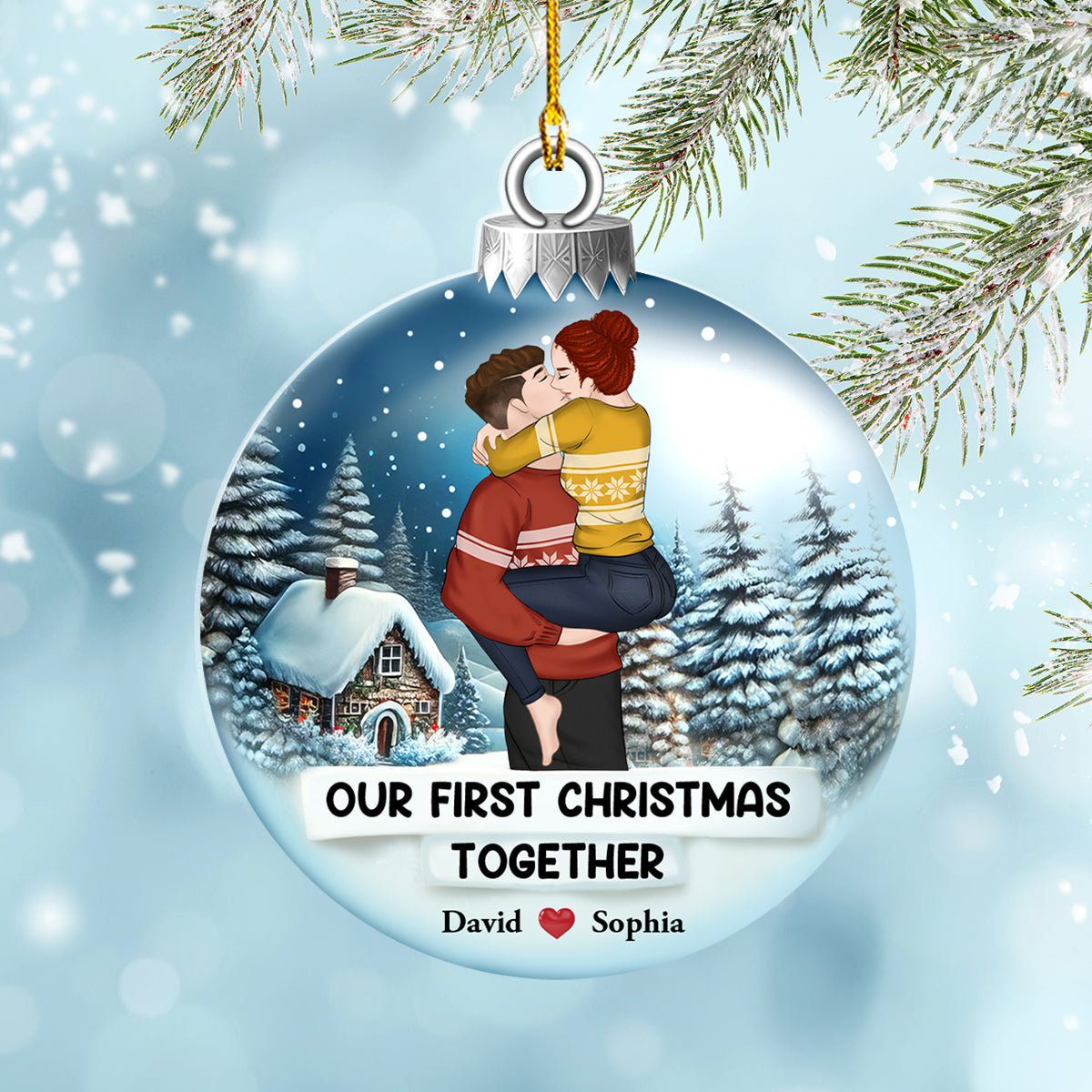 First Christmas Together - Personalized Custom Acrylic Ornament