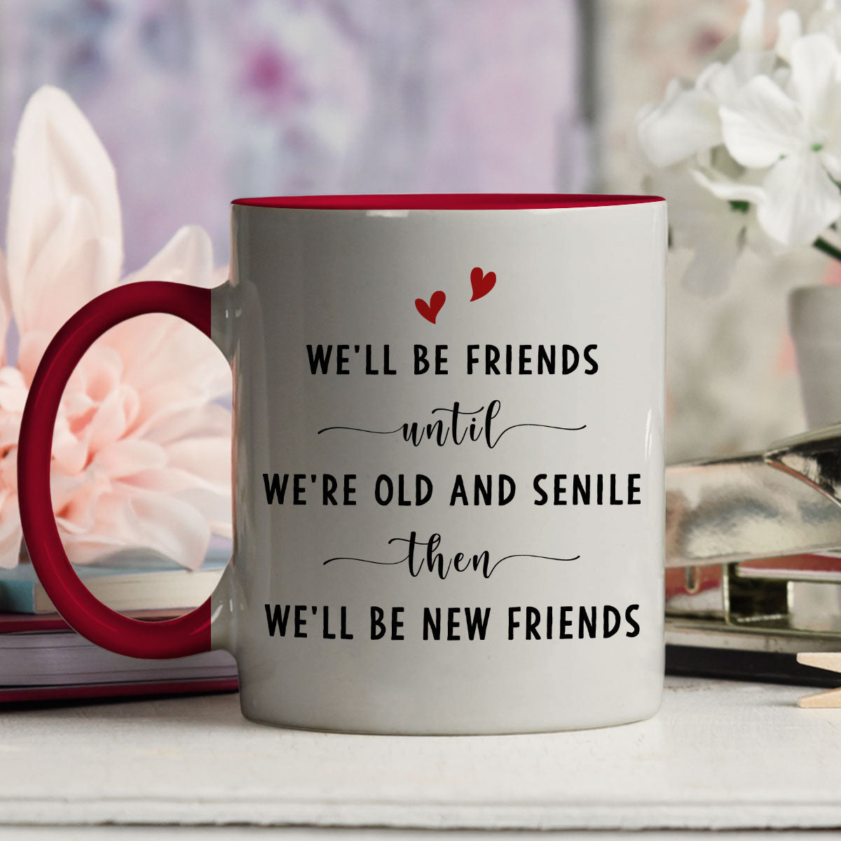 Be My Best Friends - Personalized Custom Accent Mug