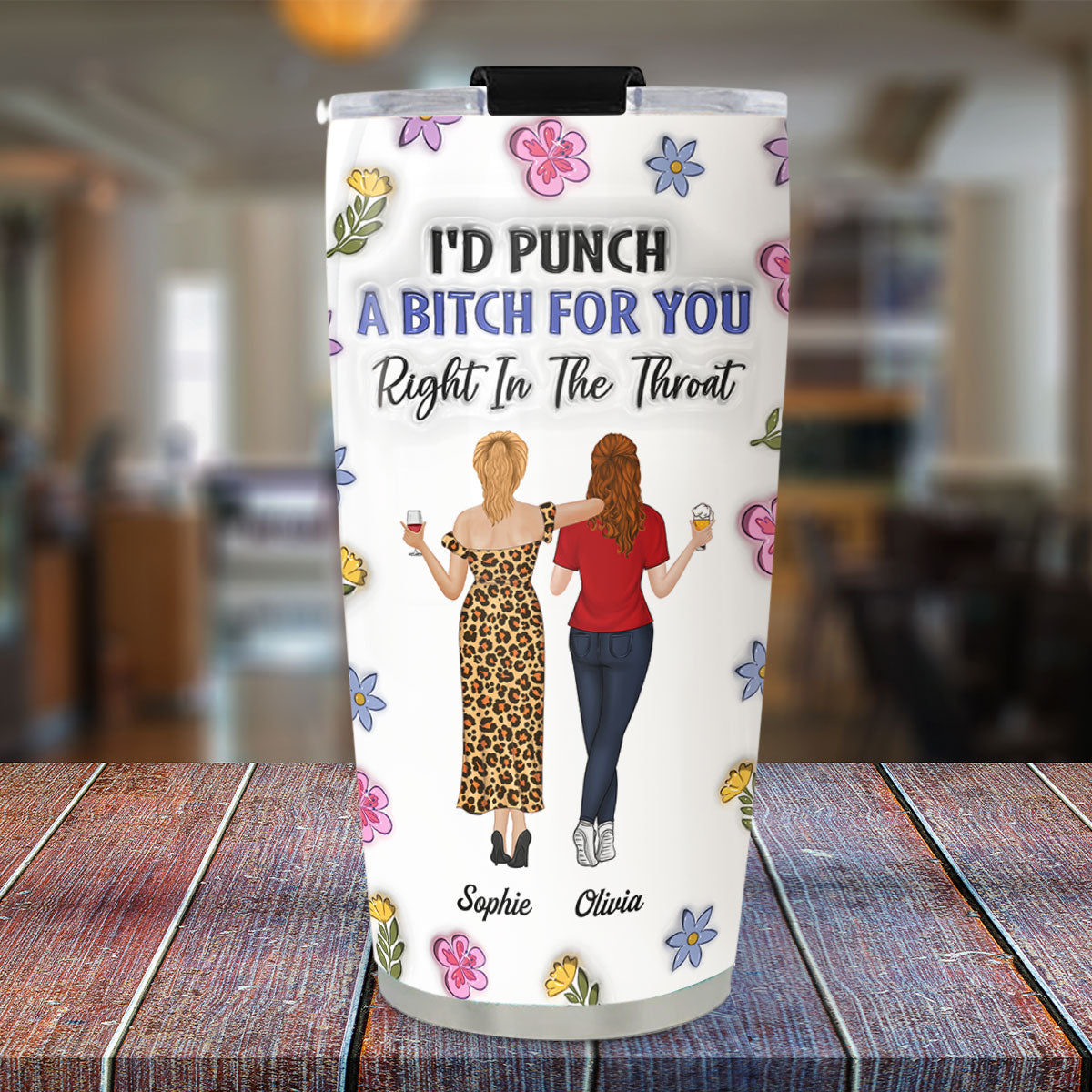 Right In The Throat - Personalized Custom 3D Inflated Effect Tumbler