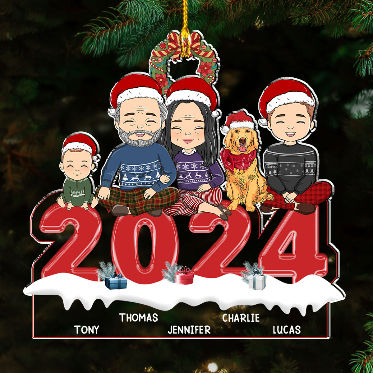 Family 2024 - Personalized Custom Acrylic Ornament